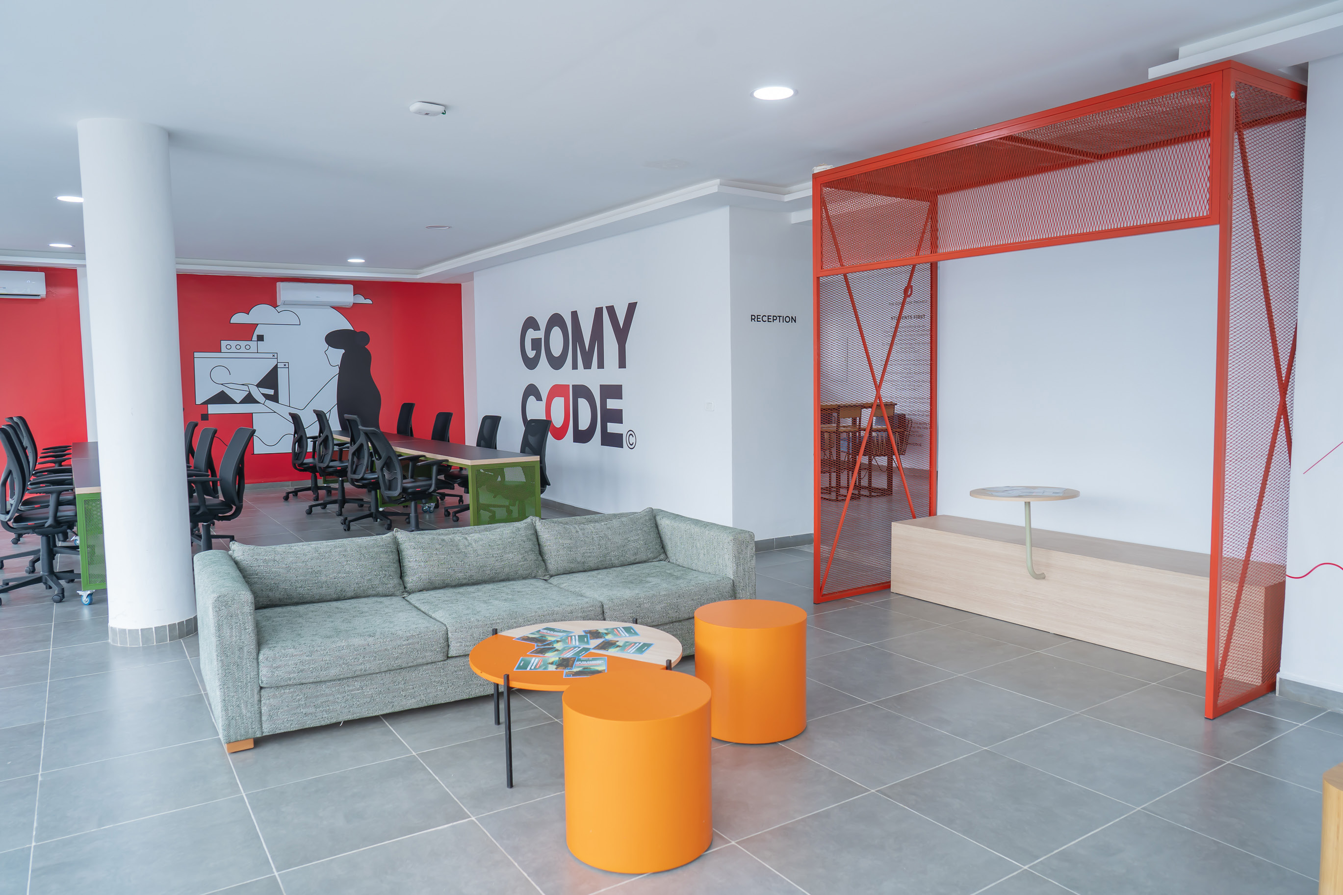 GOMYCODE branded collaborative lounge